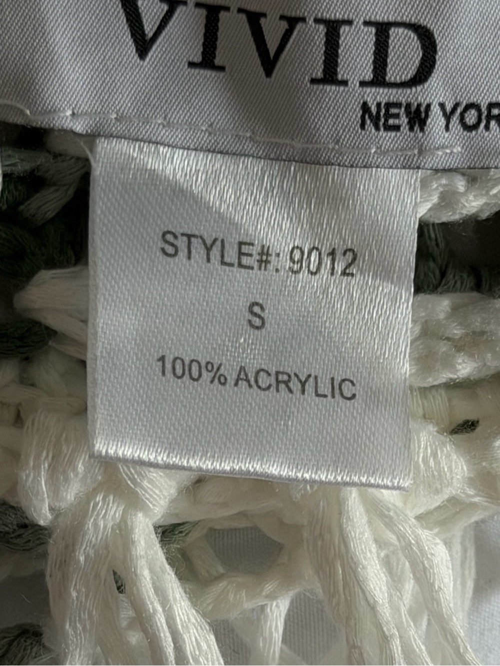 VIVID New York Crochet Fringe Festival Tank Top Boho Size S - Picture 7 of 7